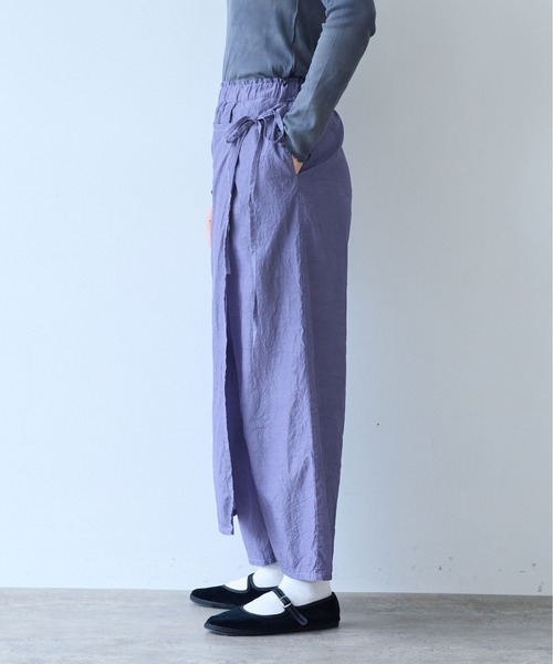 yuni(ユニ )の「cotton cupra product dye wrap pants(その他パンツ・レディース・パープル/ダークブラウン/ブラック/ピンク・FREE)」の15枚目の写真