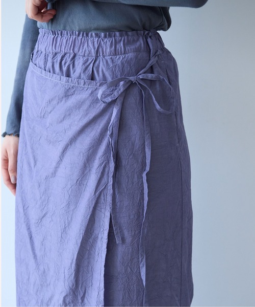 yuni(ユニ )の「cotton cupra product dye wrap pants(その他パンツ・レディース・パープル/ダークブラウン/ブラック/ピンク・FREE)」の19枚目の写真