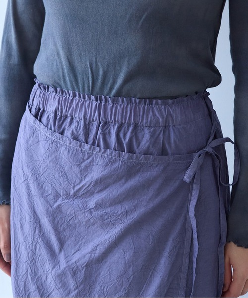 yuni(ユニ )の「cotton cupra product dye wrap pants(その他パンツ・レディース・パープル/ダークブラウン/ブラック/ピンク・FREE)」の20枚目の写真