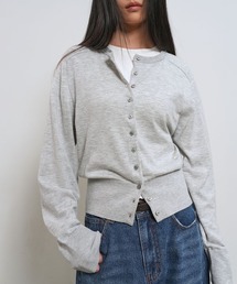 【GENERAL IDEA】ウール混クルーネックカーディガン / WOOL-BLEND CREW NECK CARDIGAN