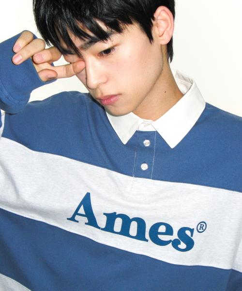 AMESWORLDWIDE(アメスワールドワイド)の「BIG STRIPE RUGBY LS TEE BLUE(Tシャツ/カットソー・レディース・その他・SMALL/MEDIUM/LARGE)」の11枚目の写真