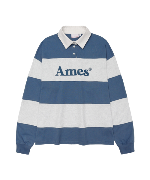 AMESWORLDWIDE(アメスワールドワイド)の「BIG STRIPE RUGBY LS TEE BLUE(Tシャツ/カットソー・レディース・その他・SMALL/MEDIUM/LARGE)」の12枚目の写真