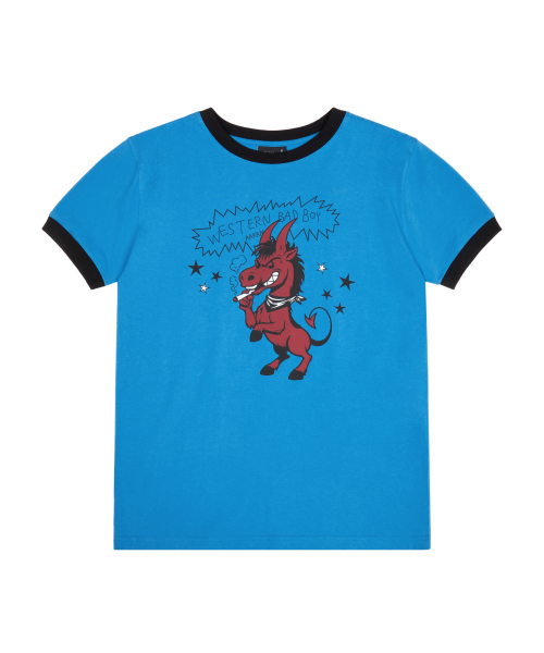 AAKAM(アーカム)の「Bad Horse Ringer Top (Blue)(Tシャツ/カットソー・レディース・その他・1/2/3)」の1枚目の写真