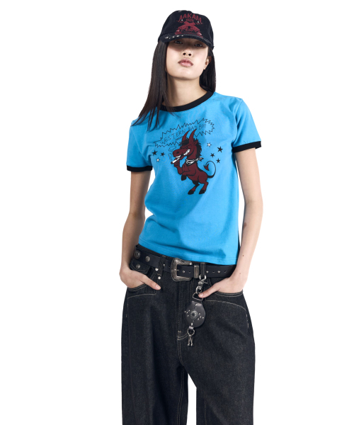 AAKAM(アーカム)の「Bad Horse Ringer Top (Blue)(Tシャツ/カットソー・レディース・その他・1/2/3)」の17枚目の写真