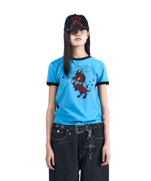 AAKAM(アーカム)の「Bad Horse Ringer Top (Blue)(Tシャツ/カットソー・レディース・その他・1/2/3)」の2枚目の写真