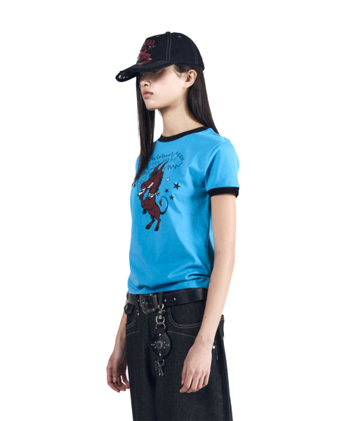 AAKAM(アーカム)の「Bad Horse Ringer Top (Blue)(Tシャツ/カットソー・レディース・その他・1/2/3)」の3枚目の写真