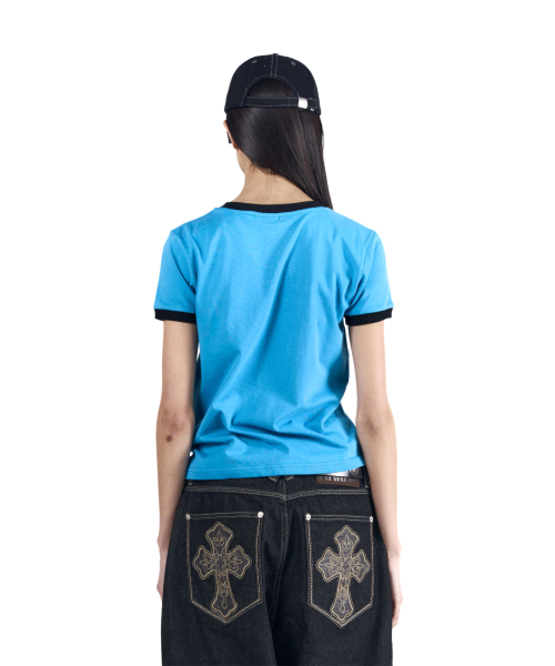 AAKAM(アーカム)の「Bad Horse Ringer Top (Blue)(Tシャツ/カットソー・レディース・その他・1/2/3)」の4枚目の写真
