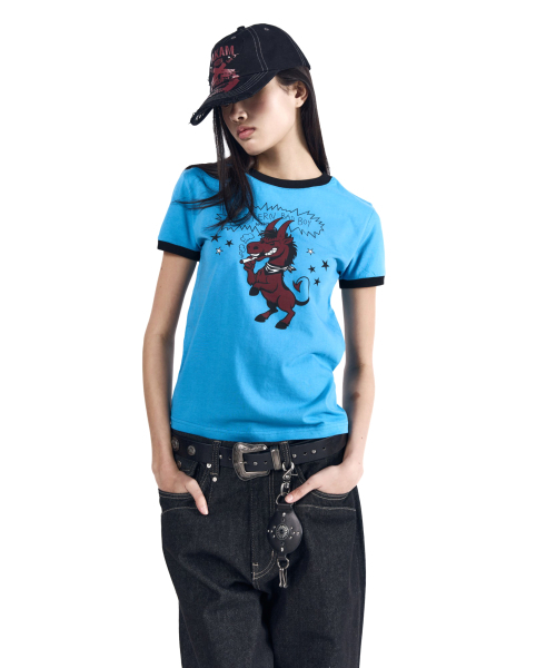 AAKAM(アーカム)の「Bad Horse Ringer Top (Blue)(Tシャツ/カットソー・レディース・その他・1/2/3)」の5枚目の写真