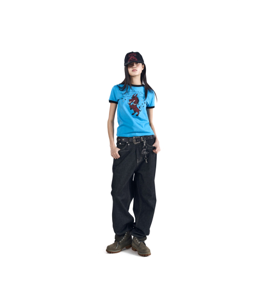 AAKAM(アーカム)の「Bad Horse Ringer Top (Blue)(Tシャツ/カットソー・レディース・その他・1/2/3)」の6枚目の写真