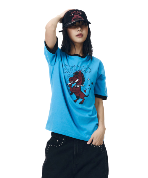 AAKAM(アーカム)の「Bad Horse Ringer Top (Blue)(Tシャツ/カットソー・レディース・その他・1/2/3)」の7枚目の写真