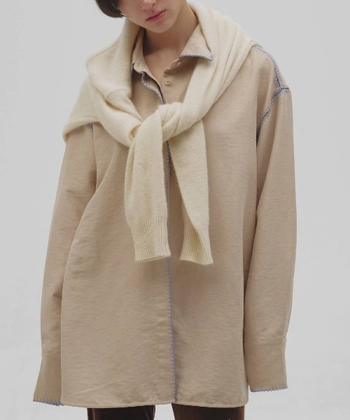 TODAYFUL/トゥデイフル】Softsuede Embroidery Shirts/ソフト