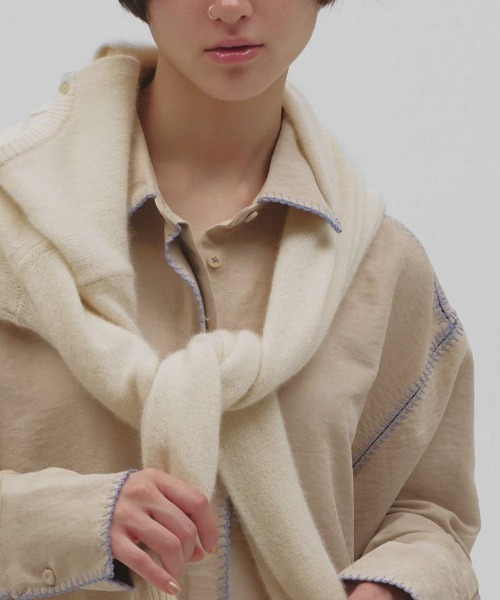 TODAYFUL/トゥデイフル】Softsuede Embroidery Shirts/ソフト