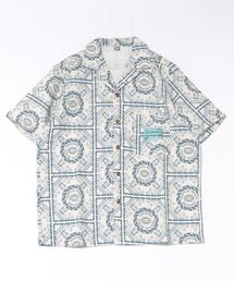 【Kahiko】SURF&Palms マークMEN'S開襟シャツ