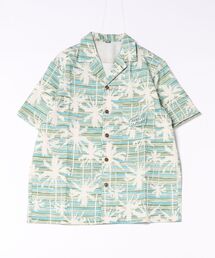 【Kahiko】SURF&Palms マークMEN'S開襟シャツ