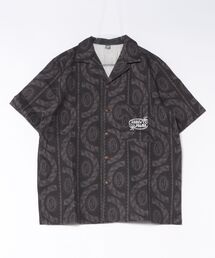 【Kahiko】SURF&Palms マークMEN'S開襟シャツ