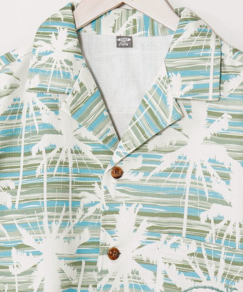Kahiko(カヒコ)の「【Kahiko】SURF&Palms マークMEN'S開襟シャツ(シャツ/ブラウス・メンズ・ブラックミックス/ブラック/ホワイト/グリーン・FREE)」の8枚目の写真