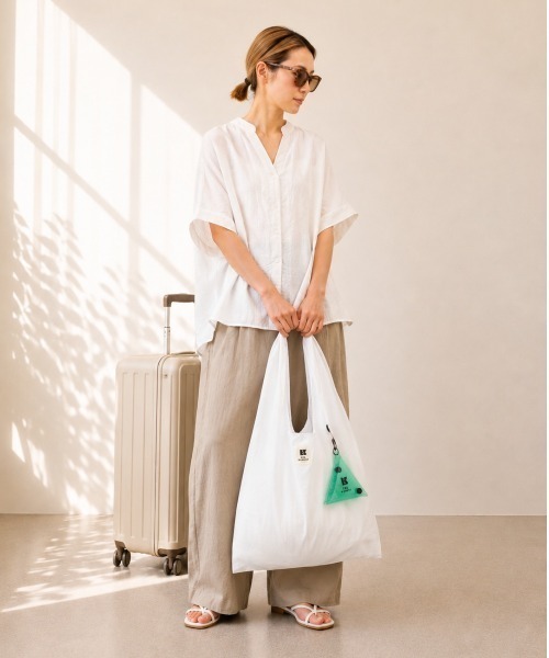 C&X MARKET(シーアンドエックスマーケット)の「【 C&X MARKET / シーアンドエックスマーケット 】三角ポーチ付き エコバッグ MCI(エコバッグ/サブバッグ・レディース・オレンジ/ブルー/チャコールグレー/イエロー/ホワイト・FREE)」の6枚目の写真