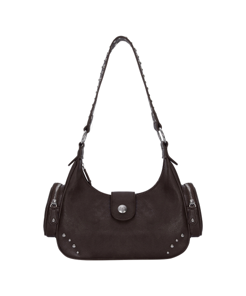 ASON(アズオン)の「MOTE STUD BAG / BROWN(ショルダーバッグ・レディース・その他・FREE)」の2枚目の写真