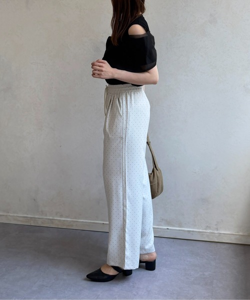 Thevon(ゼボン)の「ドットイージーパンツ(その他パンツ・レディース・アイボリー/ブラック/オフホワイト・FREE)」の5枚目の写真