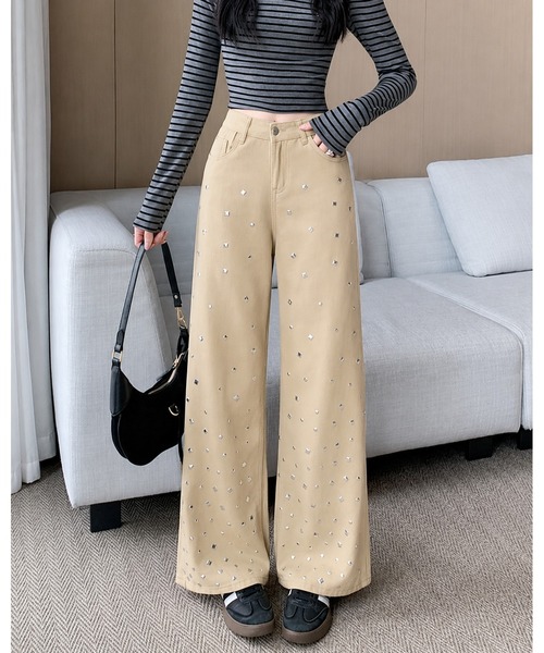 inst.ALL(インストール)の「ランダムメタルワイドパンツ(その他パンツ・レディース・ベージュ・L)」の2枚目の写真