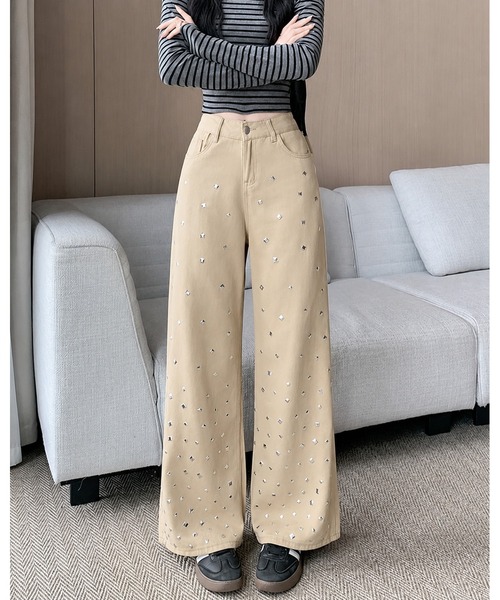 inst.ALL(インストール)の「ランダムメタルワイドパンツ(その他パンツ・レディース・ベージュ・L)」の5枚目の写真