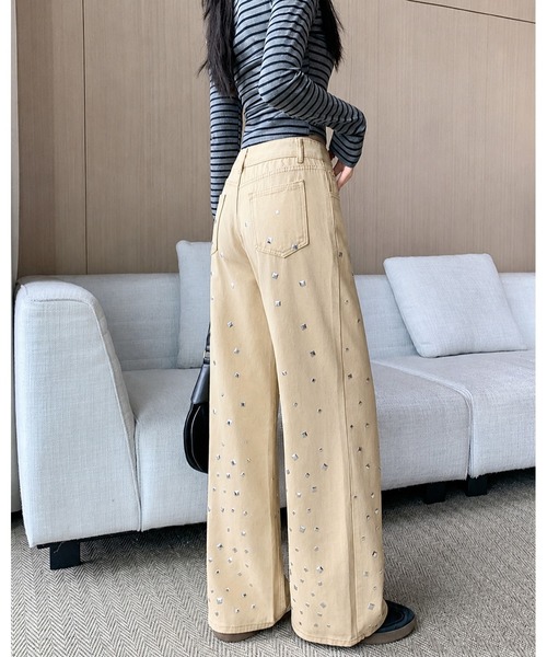 inst.ALL(インストール)の「ランダムメタルワイドパンツ(その他パンツ・レディース・ベージュ・L)」の7枚目の写真