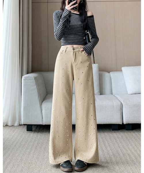 inst.ALL(インストール)の「ランダムメタルワイドパンツ(その他パンツ・レディース・ベージュ・L)」の12枚目の写真