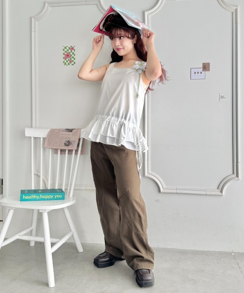 SOLLON.(ソルロン)の「フリルヘムリボンキャミソール(キャミソール・レディース・ホワイト・FREE)」の13枚目の写真