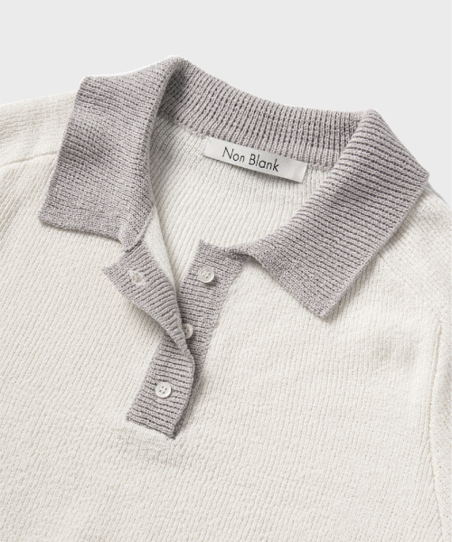 NONBLANK（ノンブランク）の「ラグランハーフスリーブカラークロップニット_IVORY（ニット/セーター・レディース・その他・SMALL）」の4枚目の写真