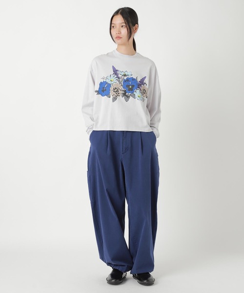 ZUCCa(ズッカ)の「BOUQUET T / カットソー(Tシャツ/カットソー・レディース・ライトグレー/ベージュ/ダークグレー・M size)」の6枚目の写真