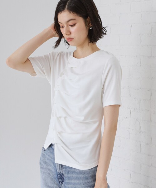 THE SHOP TK (ザ ショップ ティーケー )の「フロントタックカットソー(Tシャツ/カットソー・レディース・ブラック/グレー/オフホワイト・12/13)」の9枚目の写真