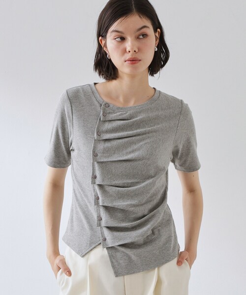 THE SHOP TK (ザ ショップ ティーケー )の「フロントタックカットソー(Tシャツ/カットソー・レディース・ブラック/グレー/オフホワイト・12/13)」の13枚目の写真