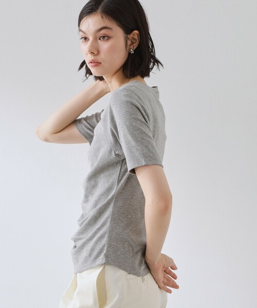 THE SHOP TK (ザ ショップ ティーケー )の「フロントタックカットソー(Tシャツ/カットソー・レディース・ブラック/グレー/オフホワイト・12/13)」の14枚目の写真