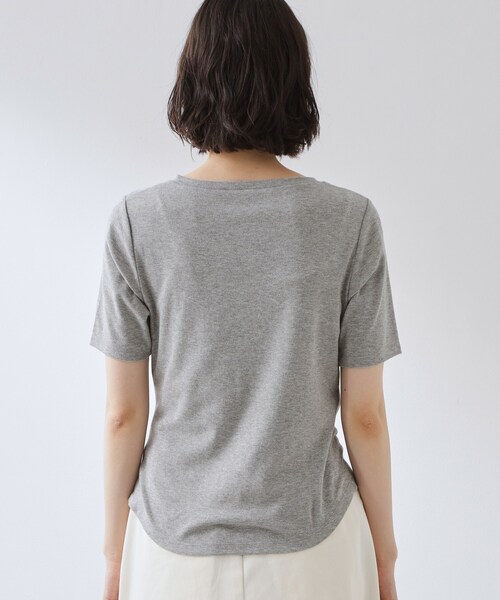 THE SHOP TK (ザ ショップ ティーケー )の「フロントタックカットソー(Tシャツ/カットソー・レディース・ブラック/グレー/オフホワイト・12/13)」の5枚目の写真