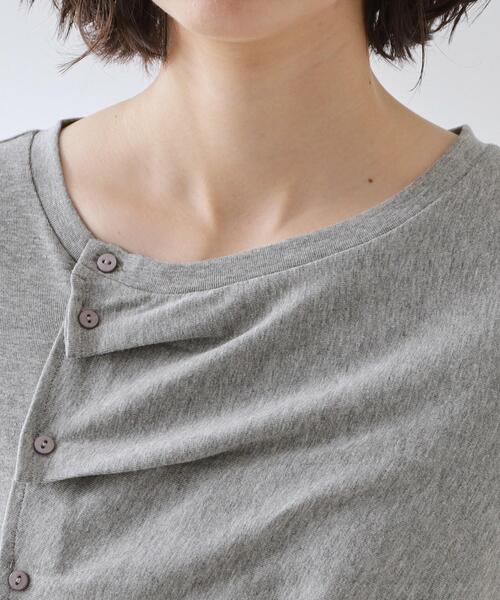 THE SHOP TK (ザ ショップ ティーケー )の「フロントタックカットソー(Tシャツ/カットソー・レディース・ブラック/グレー/オフホワイト・12/13)」の6枚目の写真