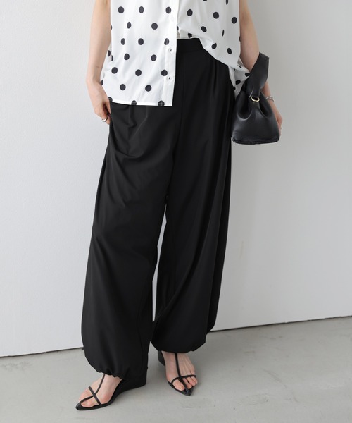 AMELY(エミリー)の「ドロストタックワイドパンツ(その他パンツ・レディース・ピンク/モカ/ベージュ/ブラック・L/M)」の18枚目の写真
