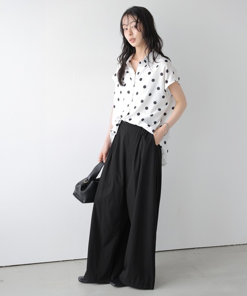 AMELY(エミリー)の「ドロストタックワイドパンツ(その他パンツ・レディース・ピンク/モカ/ベージュ/ブラック・L/M)」の19枚目の写真