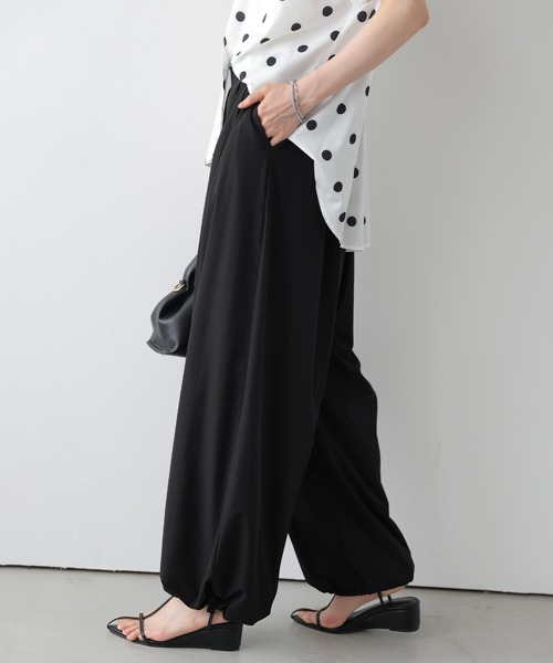 AMELY(エミリー)の「ドロストタックワイドパンツ(その他パンツ・レディース・ピンク/モカ/ベージュ/ブラック・L/M)」の20枚目の写真