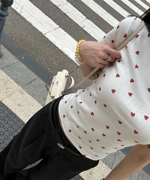 HALEY PESCA(ヘーリーペスカ)の「HALEY PESCA/ハートドット半袖Tシャツ(Tシャツ/カットソー・レディース・ホワイト・SMALL/MEDIUM)」の10枚目の写真