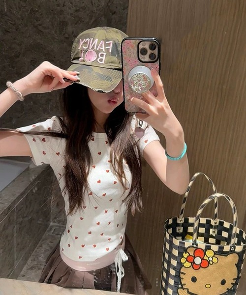 HALEY PESCA(ヘーリーペスカ)の「HALEY PESCA/ハートドット半袖Tシャツ(Tシャツ/カットソー・レディース・ホワイト・SMALL/MEDIUM)」の8枚目の写真