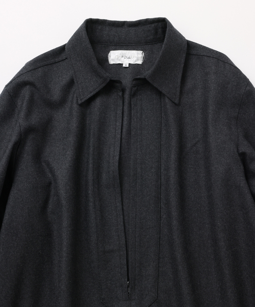 UNFOLLOW（アンフォロー）の「【FOLL / フォル】sp130s wool flunnel pullover shirt（シャツ/ブラウス・メンズ・グレー/ネイビー・3/2）」の4枚目の写真