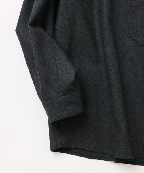 UNFOLLOW（アンフォロー）の「【FOLL / フォル】sp130s wool flunnel pullover shirt（シャツ/ブラウス・メンズ・グレー/ネイビー・3/2）」の5枚目の写真