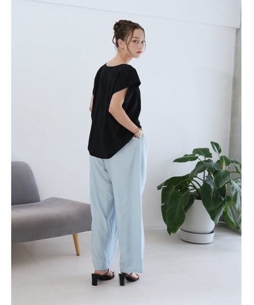 fifth（フィフス）の「肩まわり華奢見えタックフレンチブラウス（シャツ/ブラウス・レディース・ブラック/ホワイト/ブルーグレー/ベージュ・M）」の19枚目の写真