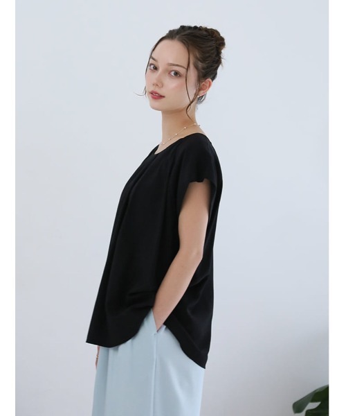 fifth（フィフス）の「肩まわり華奢見えタックフレンチブラウス（シャツ/ブラウス・レディース・ブラック/ホワイト/ブルーグレー/ベージュ・M）」の14枚目の写真
