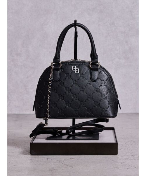 GYDA(ジェイダ)の「GG quilting embossハンドBAG(ハンドバッグ・レディース・ブラック/オフホワイト・FREE)」の1枚目の写真