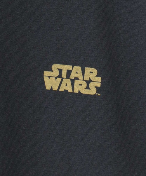STAR WARS(スターウォーズ)の「Disney/ディズニー スターウォーズ オーバーサイズ ピグメント風 ヴィンテージ加工 ロゴ ワンポイント 袖/フロント/バックプリント 長袖Tシャツ/ロンT/レディース メンズ(Tシャツ/カットソー・レディース・ホワイト系その他/ブラック系その他/ブラック系その他2/ホワイト系その他2・M/L/LL)」の14枚目の写真