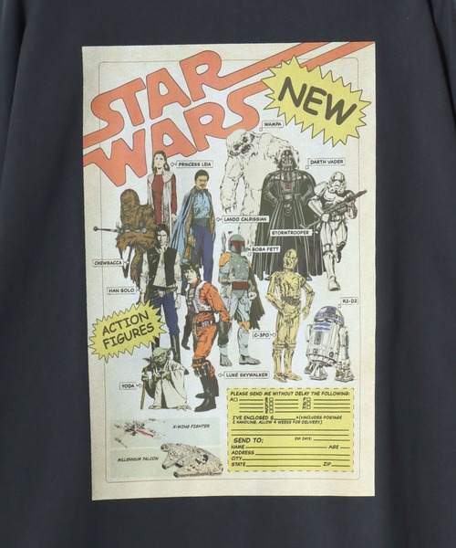STAR WARS(スターウォーズ)の「Disney/ディズニー スターウォーズ オーバーサイズ ピグメント風 ヴィンテージ加工 ロゴ ワンポイント 袖/フロント/バックプリント 長袖Tシャツ/ロンT/レディース メンズ(Tシャツ/カットソー・レディース・ホワイト系その他/ブラック系その他/ブラック系その他2/ホワイト系その他2・M/L/LL)」の16枚目の写真