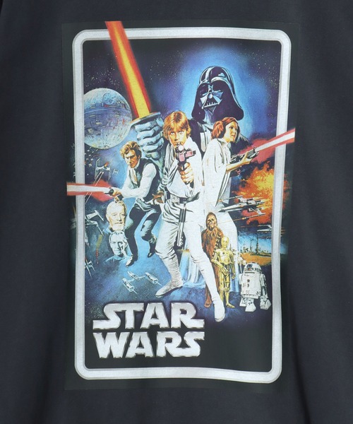 STAR WARS(スターウォーズ)の「Disney/ディズニー スターウォーズ オーバーサイズ ピグメント風 ヴィンテージ加工 ロゴ ワンポイント 袖/フロント/バックプリント 長袖Tシャツ/ロンT/レディース メンズ(Tシャツ/カットソー・レディース・ホワイト系その他/ブラック系その他/ブラック系その他2/ホワイト系その他2・M/L/LL)」の17枚目の写真