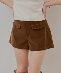 Chico | 【2サイズ展開】フラップデザインベロアショートパンツ(その他パンツ)