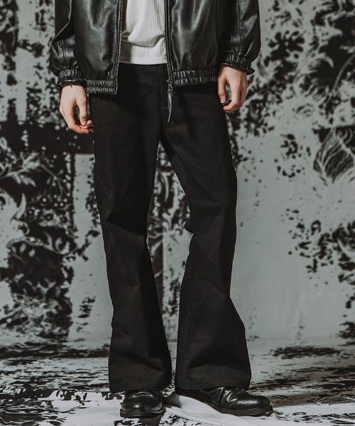 NO ID.(ノーアイディ)の「mp15307-ストレッチワイドレッグPT パンツ(859006-549P)(その他パンツ・メンズ・ブラック・2/1)」の2枚目の写真